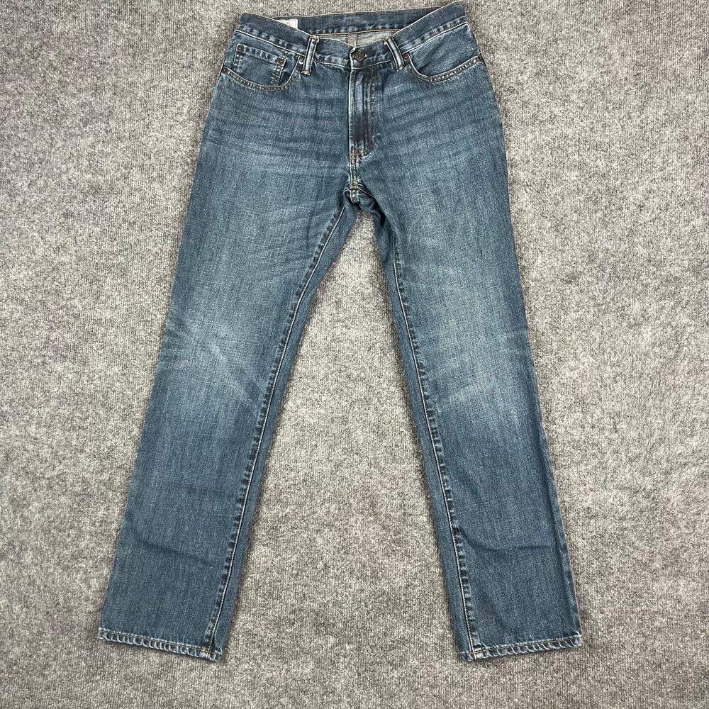GAP Jeans Mens 30x32 Blue Straight Leg Denim Carpenter Workwear Casual